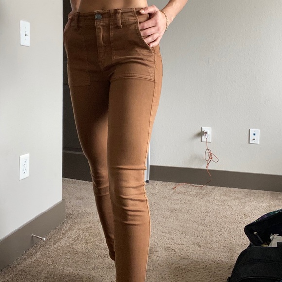 BROWN HIGH RISE JEGGINGS✨✨ - Picture 1 of 3